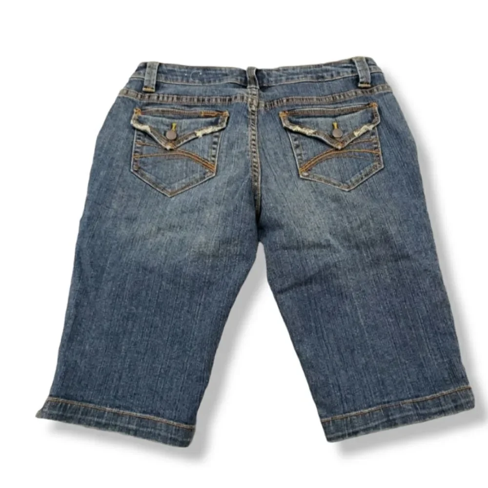 Decree Jean Shorts Size 7 Womens Blue Denim Long